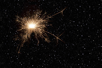 Image showing Buring sparkler