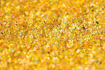 Image showing golden glitter or yellow sequins background