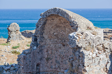 Image showing Necropolis in ancient town Anemurium, Turkey