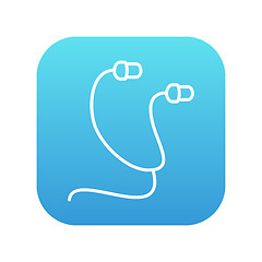 Image showing Earphone line icon.