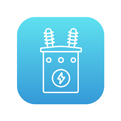 Image showing High voltage transformer line icon.