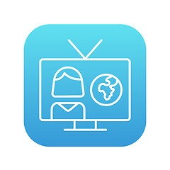 Image showing TV report line icon.