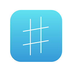 Image showing Hashtag symbol line icon.