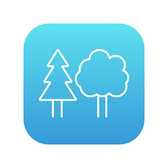 Image showing Trees line icon.