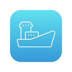 Image showing Cargo container ship line icon.