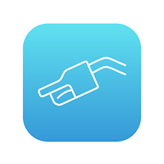 Image showing Gasoline pump nozzle line icon.