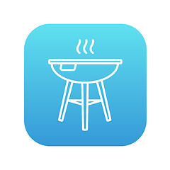 Image showing Kettle barbecue grill line icon.