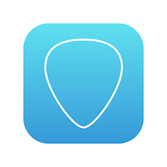 Image showing Guitar pick line icon.