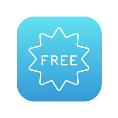 Image showing Free tag line icon.