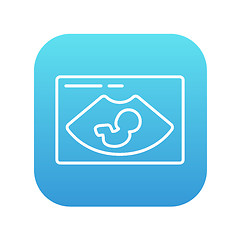 Image showing Fetal ultrasound line icon.