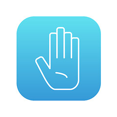 Image showing Medical glove line icon.