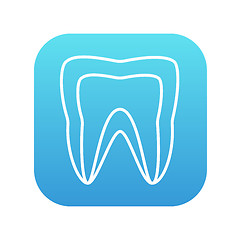 Image showing Molar tooth line icon.