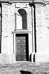 Image showing detail in  wall door  italy land europe architecture and wood th