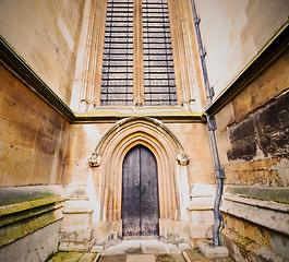 Image showing weinstmister  abbey in london old church door and marble antique