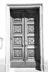 Image showing old door in italy land europe architecture and wood the historic