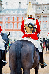 Image showing in london england horse and cavalry for    the queen