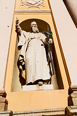 Image showing monument     in old  milan and marble