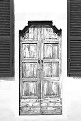 Image showing detail in  wall door  italy land europe  