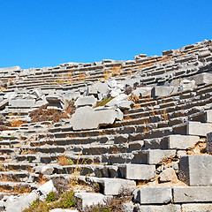 Image showing the old  temple and theatre in termessos antalya turkey asia sky