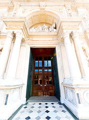 Image showing detail in   door  wood the historical gate