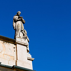 Image showing monument statue  in old historical construction italy europe mil