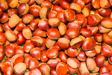 Image showing Pile of chestnuts.