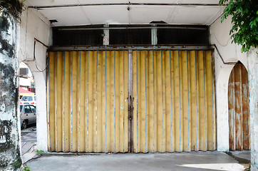Image showing Old metal door in grungy style
