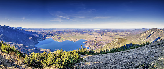 Image showing Panorama Jochberg Bavaria Alps