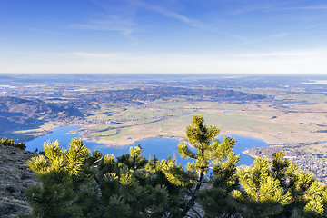 Image showing View from Jochberg in Bavaria Alps