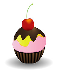 Image showing cake with cherry