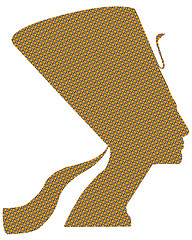 Image showing Nefertiti black and yellow squares