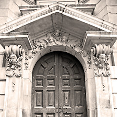 Image showing door st paul cathedral in london england old construction and re