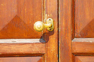 Image showing europe  in  italy  antique close brown   lock  closeup