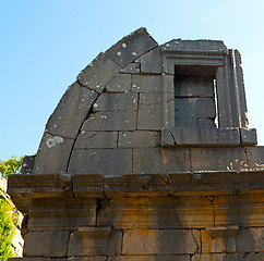 Image showing  anatolia heritage ruins   from the hill in asia turkey termesso