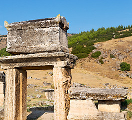 Image showing and the roman temple history pamukkale    old construction in as