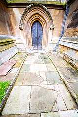 Image showing weinstmister  abbey in  antique  wall