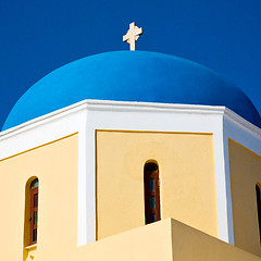 Image showing in santorini greece old construction and the sky