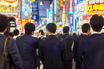 Image showing Businessmen in Shinjuku, Tokyo, Japan.