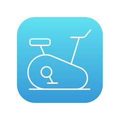 Image showing Exercise bike line icon.