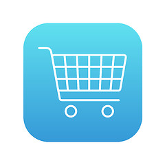 Image showing Shopping cart line icon.