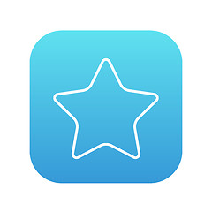 Image showing Rating star line icon.