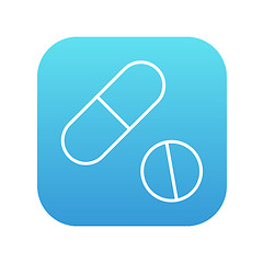 Image showing Pills line icon.