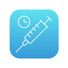 Image showing Syringe line icon.