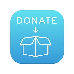 Image showing Donation box line icon.