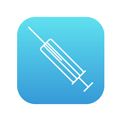 Image showing Syringe line icon.