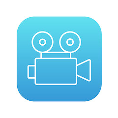 Image showing Video camera line icon.