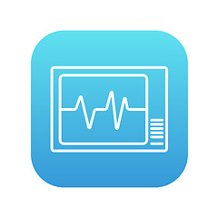 Image showing Heart monitor line icon.