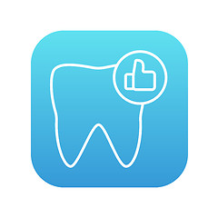 Image showing Healthy tooth line icon.