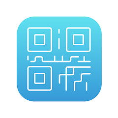 Image showing QR code line icon.