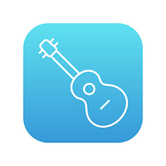 Image showing Guitar line icon.